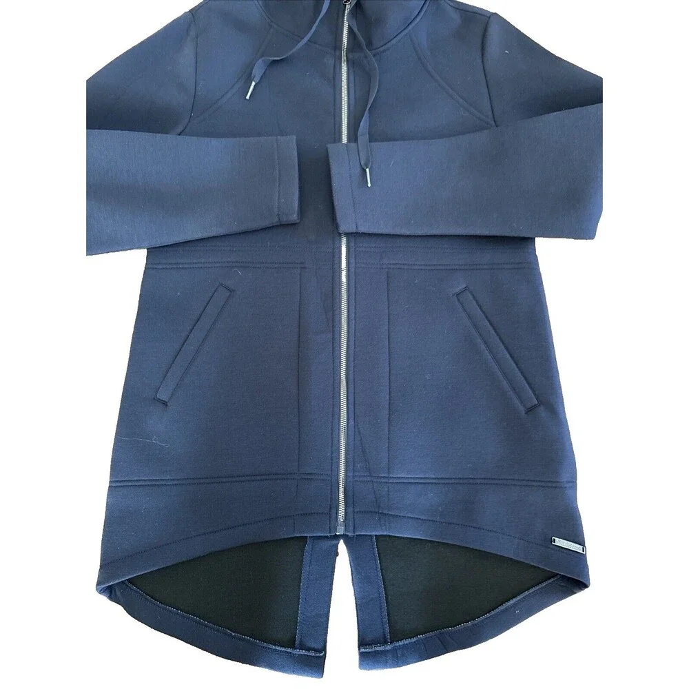 Betsey Johnson Performance Coat Medium Navy zip up Hoodie Sport Full zip